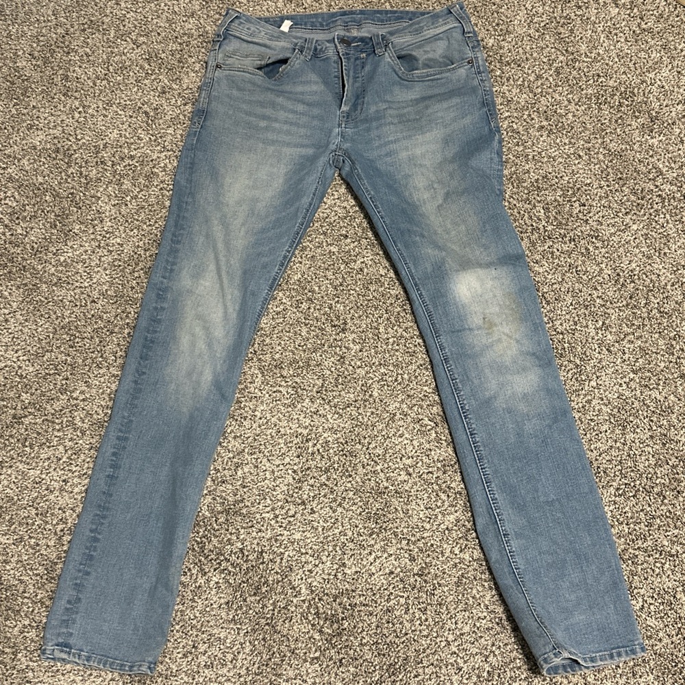 David Bitton 1972 Buffalo Jeans
Waist: 32"  
Thigh: 9"  
Inseam: 30"